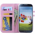Wholesale Samsung Galaxy S4 Diamond Leather Wallet Case with Stand (Purple)